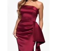Xscape Women's Strapless Ruffle Long Dress
