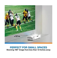 Ultra-Short Throw 4K Uhd Home Cinema Laser Projector - 100" Images - Bright 4,000 Lumens - Enhanced Game Mode - Hdr - Home Theater - Black