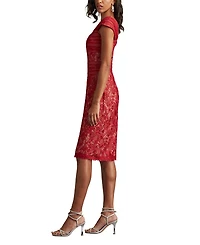 Tadashi Shoji Meera Embroidered Lace Dress
