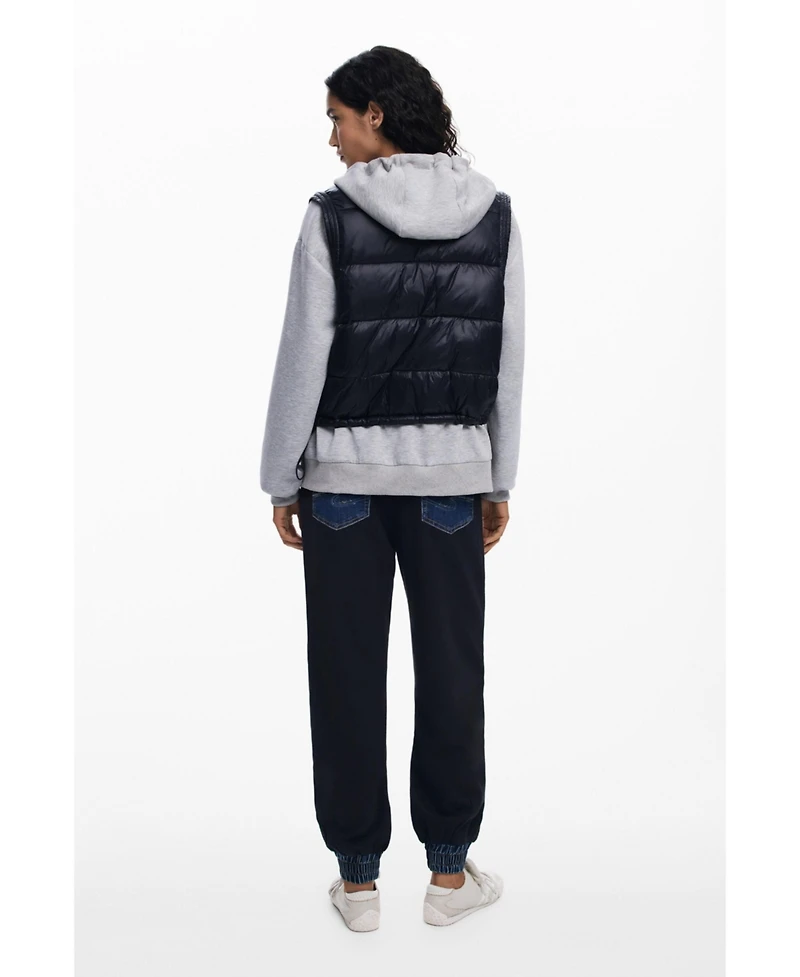 Desigual Women's Sweatshirt kombiniert mit gepolsterter Weste