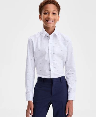 Kenneth Cole Reaction Boys 8R-20R Purple Cars Classic Shirt