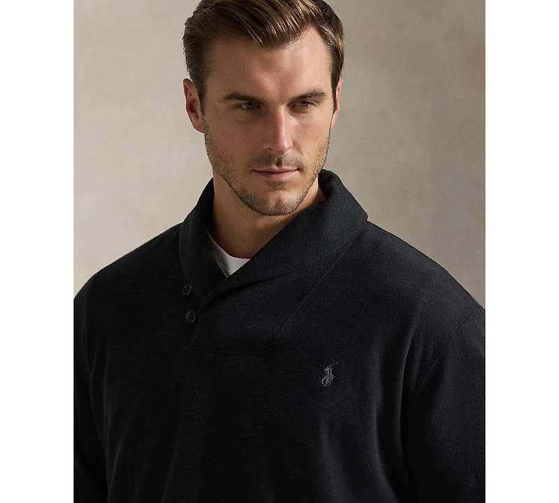 Polo Ralph Lauren Men's Big & Tall Luxury Jersey Shawl-Collar Pullover Sweater