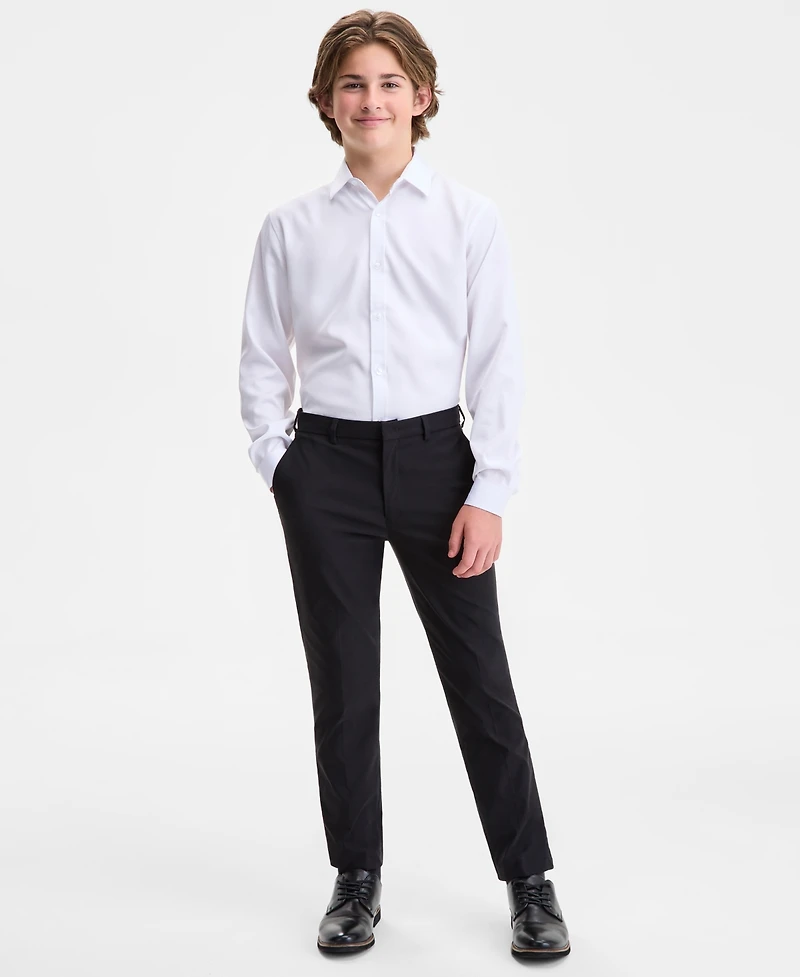B By Brooks Brothers Boys 8-20 Black Plain Classic Pants