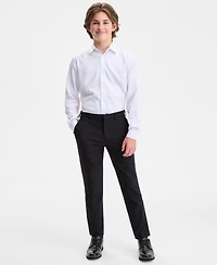 B By Brooks Brothers Boys 8-20 Black Plain Classic Pants