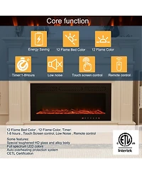 36''Classic Built-in or Wall-Mounted Direct Vent Electric Fireplace