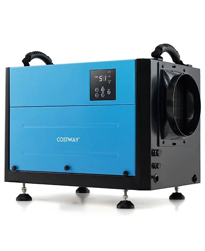 Costway 124 Pint Crawl Space Dehumidifier Commercial with 3 Modes & 24H Timer 1300 Square. feet Coverage Area