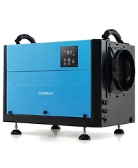 Costway 124 Pint Crawl Space Dehumidifier Commercial with 3 Modes & 24H Timer 1300 Square. feet Coverage Area