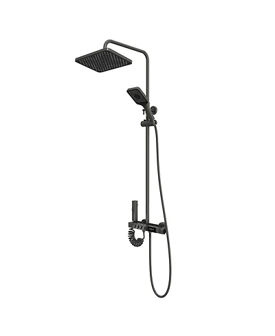 Smart Temperature Display Thermostatic Shower System Shower Combo Set with Tub Spout, Hand Shower, Bidet Sprayer