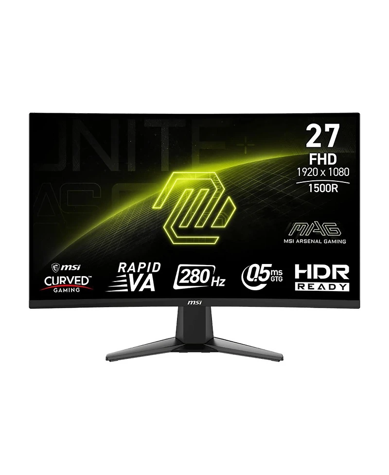 Msi Mag 276CXF 27" 16:9 Full Hd 280Hz Curved Va Led Hdr Gaming Monitor, Metallic Black