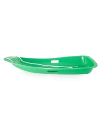 Slippery Racer Downhill Sprinter Kids Toddler Plastic Toboggan Snow Sled, Green