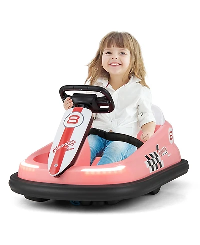 6V Electric Kids Ride-on Bumper Car with 360° Spinning Dual Motors 2 Speeds