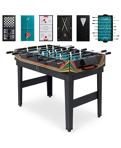 Best Choice Products 2x4ft 10-in-1 Combo Game Table Set w/ Hockey, Foosball, Pool, Shuffleboard