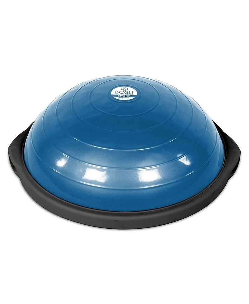 Bosu 50cm Non-Slip Travel-Size Balance Ball Trainer for Home Gym Workout, Blue