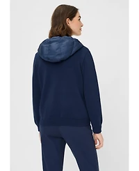 Olsen Women's Heavy Zip Front Hooded Cardigan