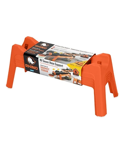 Camco Rhino Nesting Rv Sewer Hose Support Kit for Stable Drainage, (Set of 5)