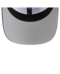 New Era Men's White/Purple Lsu Tigers Perforated Patched 9SEVENTY Adjustable Hat