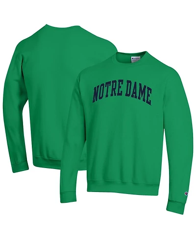 Champion Men's Green Notre Dame Fighting Irish Basic Arch Fleece Pullover Sweatshirt