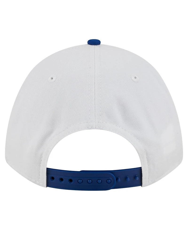 New Era Men's White/Royal Boise State Broncos Arch Two-Tone Rope 9FORTY A-Frame M-Crown Adjustable Hat