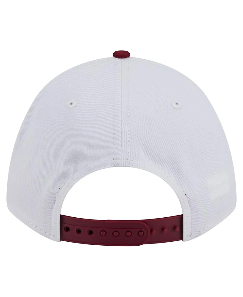 New Era Men's White/Garnet Florida State Seminoles Arch Two-Tone Rope 9FORTY A-Frame M-Crown Adjustable Hat