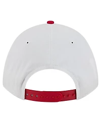 New Era Men's White/Red Louisville Cardinals Arch Two-Tone Rope 9FORTY A-Frame M-Crown Adjustable Hat