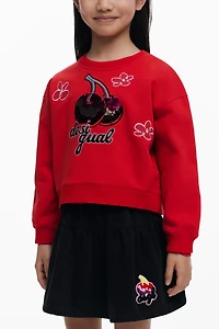 Desigual Girls's Sequin cherry sweatshirt
