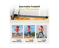 Redliro Folding Treadmill for Home with Incline, 350 lbs Capacity, Running Machine with Bluetooth Speaker