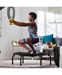 JumpSport 250 Workout Rebounder for Adults, 39" Mini Fitness Trampoline, Black