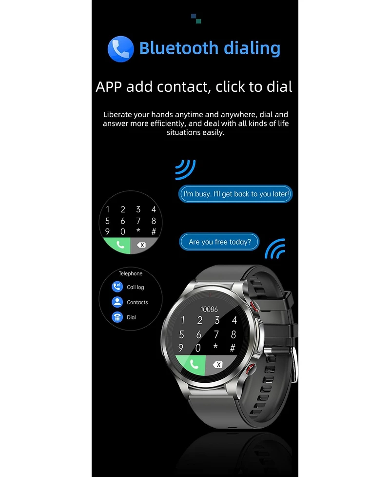 Ruixng Smart HeartGuard Advanced Health Monitoring Smart watch -Red