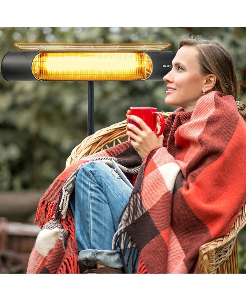 Sengoku HeatMate Weatherproof Graphite Patio Heater with Stand and Remote