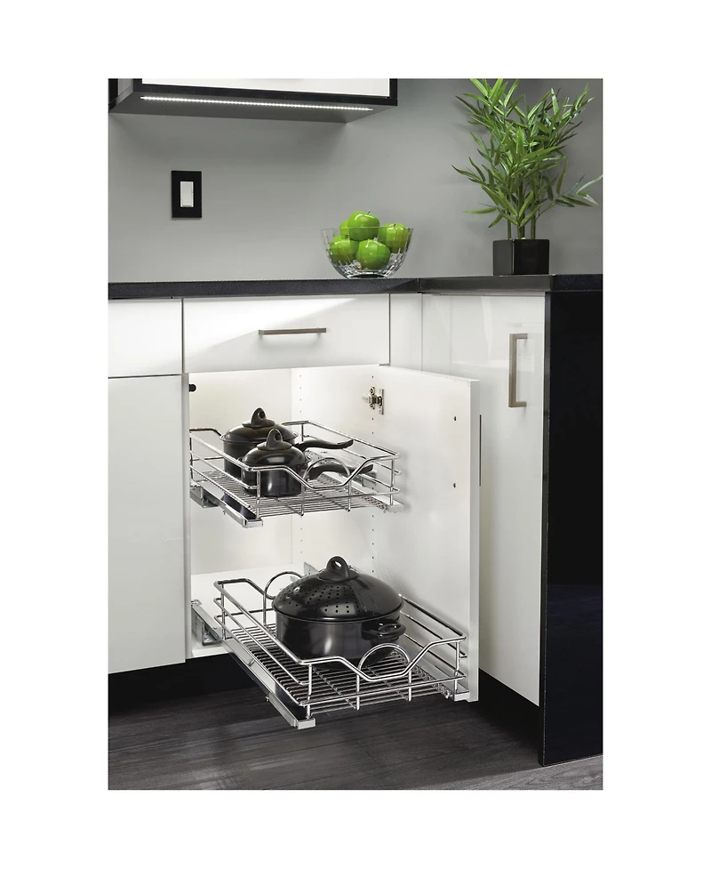 Rev-a-Shelf Pullout Cabinet Basket w/ Soft-close, 14.5'' x 21.74'', 5730-15CR