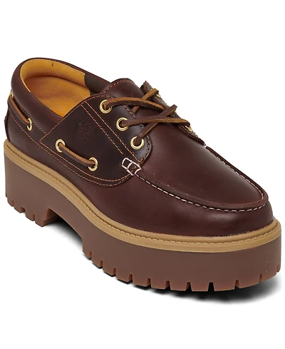 Timberland Women's Stone Street Premium Platform Boat Shoes from Finish Line