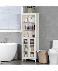 Slickblue Wall-Mounted Bathroom Cabinet with Waterproof Coating and Storage Shelves
