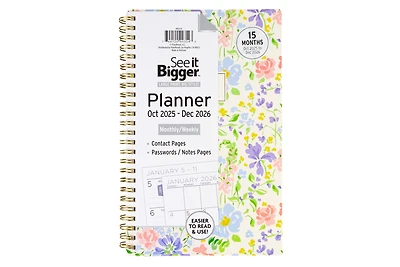 See It Bigger Medium 15 Monthly Weekly Planner