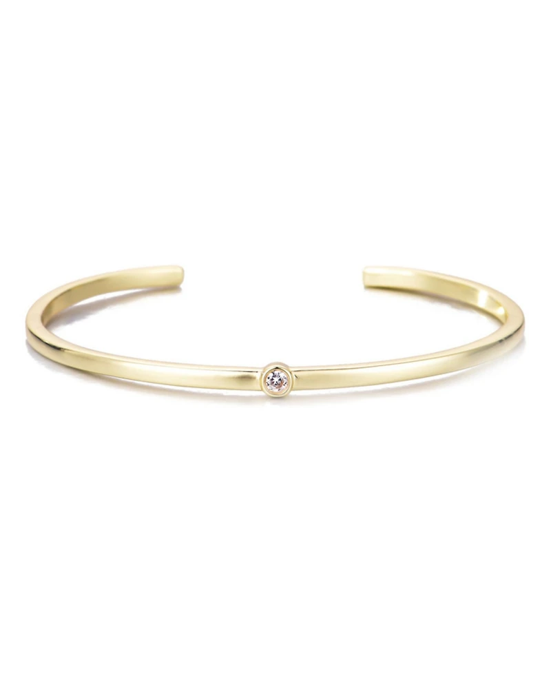 Adornia Gold Cz Skinny Cuff Bracelet