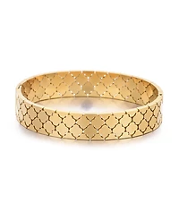 Adornia Tarnish Resistant Gold Clover Bangle