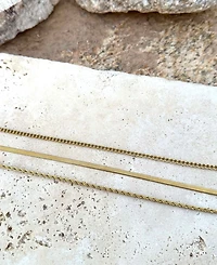 Adornia Tarnish Resistant Gold Chain Necklace Set