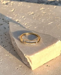 Adornia Gold Cz Link Ring