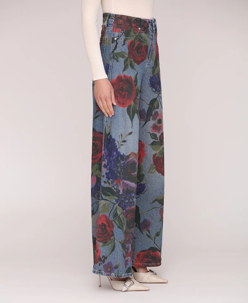 Avec Les Filles Women's High-Rise Wide-Leg Jeans
