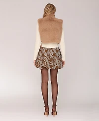Avec Les Filles Women's Sleeveless Cropped Vest