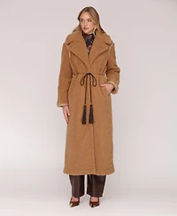 Avec Les Filles Women's Long Sleeve Oversized Belted Coat