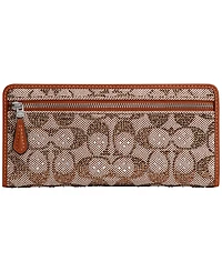 Coach Crystal Signature Jacquard Essential Slim Wallet