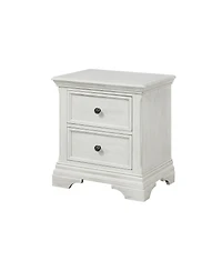 Westwood Design Olivia 2-Drawer Traditional Wood Nightstand in Brushed White