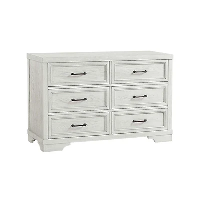 Foundry 6-Drawer Wood Dresser, White Dove