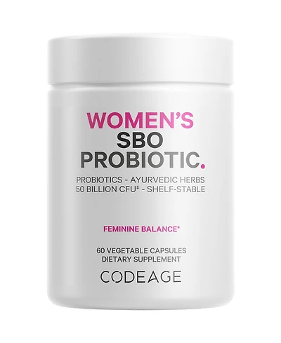 Codeage Women's Probiotics Supplement - 50 Billion CFUs - Sbo Probiotics & Prebiotics - Cranberries - Feminine Health