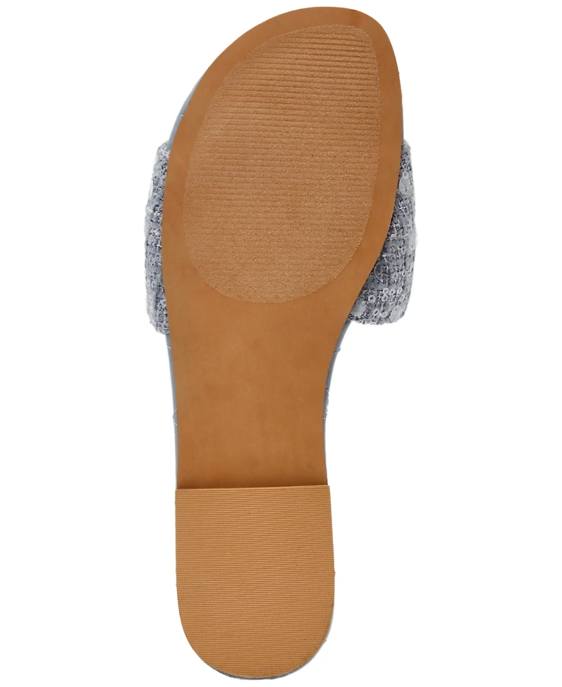 Steve Madden Women's Moreland-s Turnlock Square Toe Slide Sandals