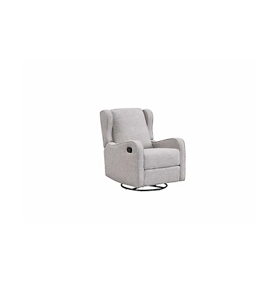 Westwood Design Skylar Fabric Manual Swivel Glider and Recliner in Fawn Gray