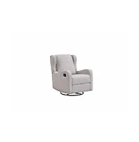 Westwood Design Skylar Fabric Manual Swivel Glider and Recliner in Fawn Gray