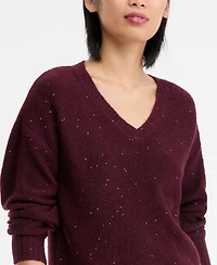 I.n.c. International Concepts Women's Roving Sequin V-Neck Sweater, Macy's Exclusive