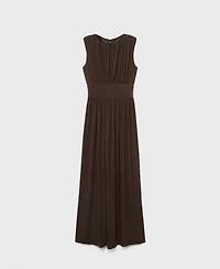 Mango Women's Ruched Long Dress