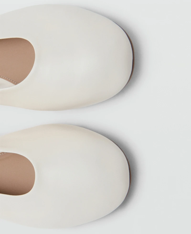 Mango Women's Leather Ballet Flats